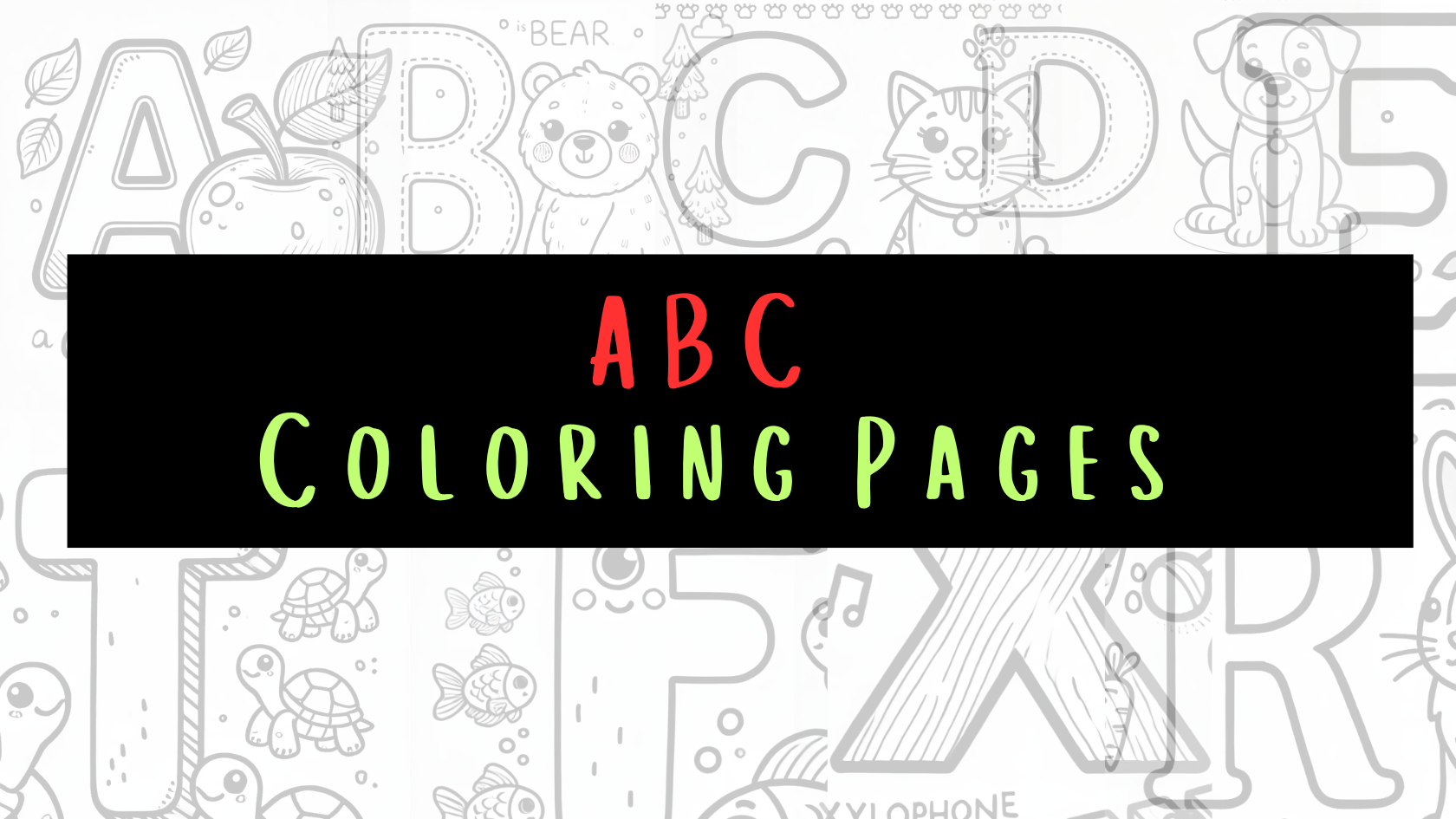 ABC Coloring Book Pages